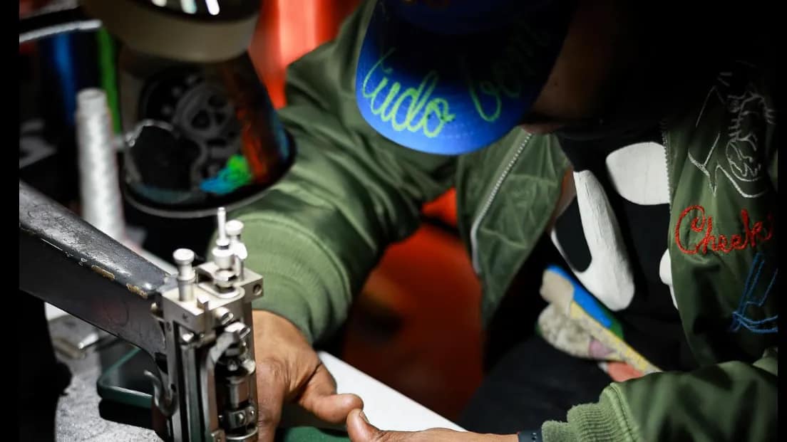 The New York Artist Embroidering Knicks Merch on the Street