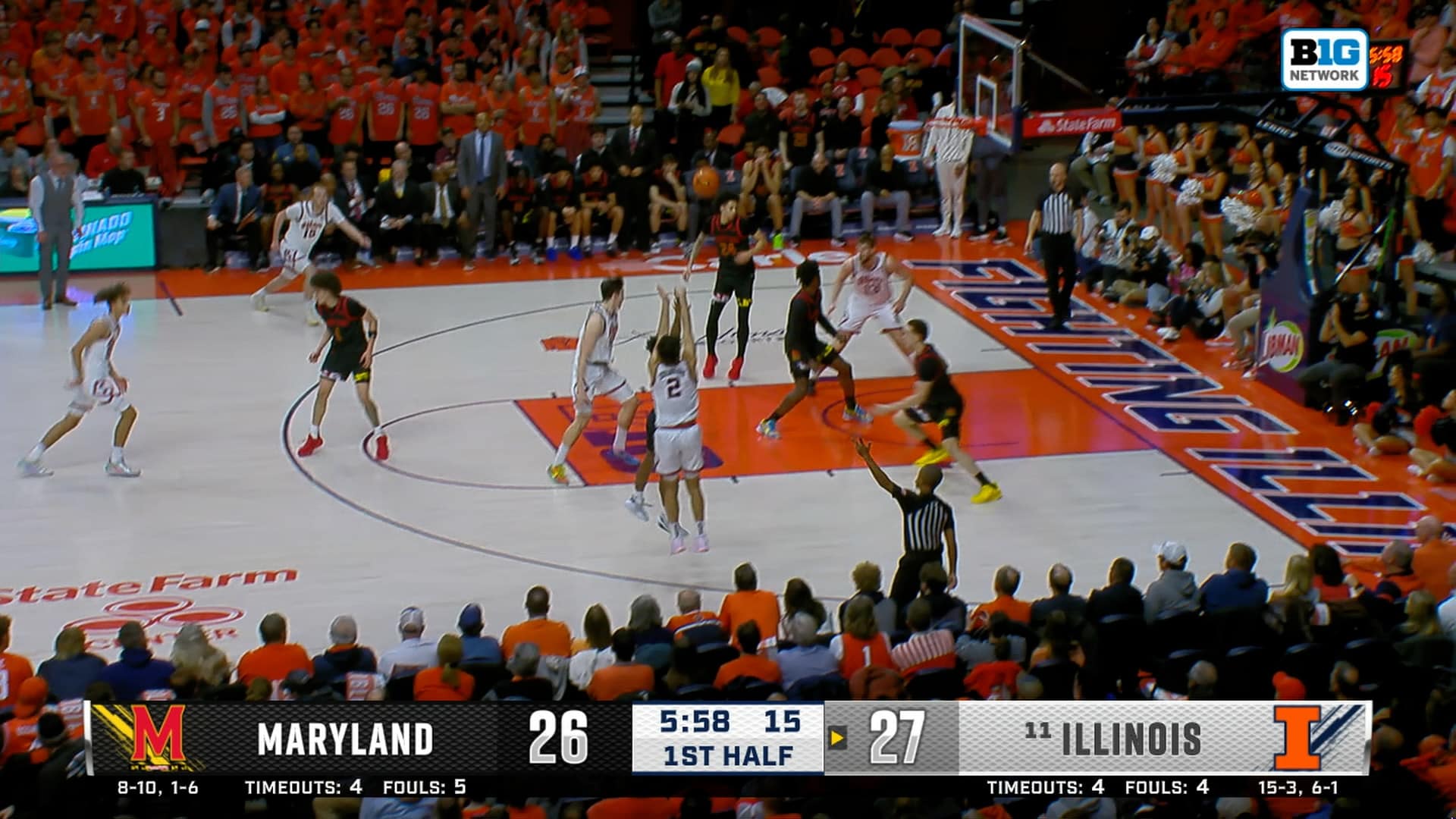 Illinois’ Andrej Stojakovic makes 3-pointer to extend lead over Maryland