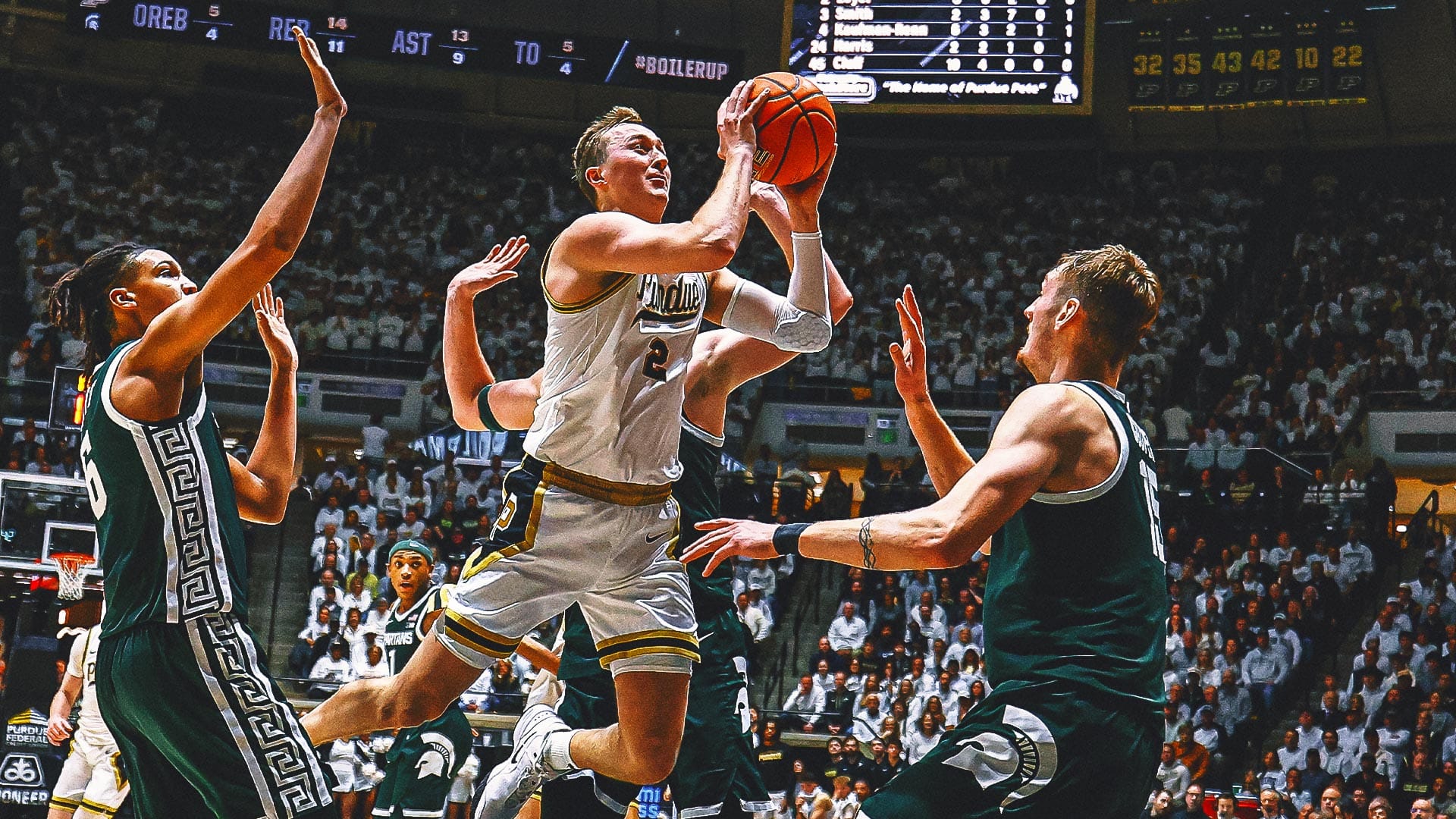 No. 13 Michigan State Grabs A Close Road Win Over No. 8 Purdue, 76-74